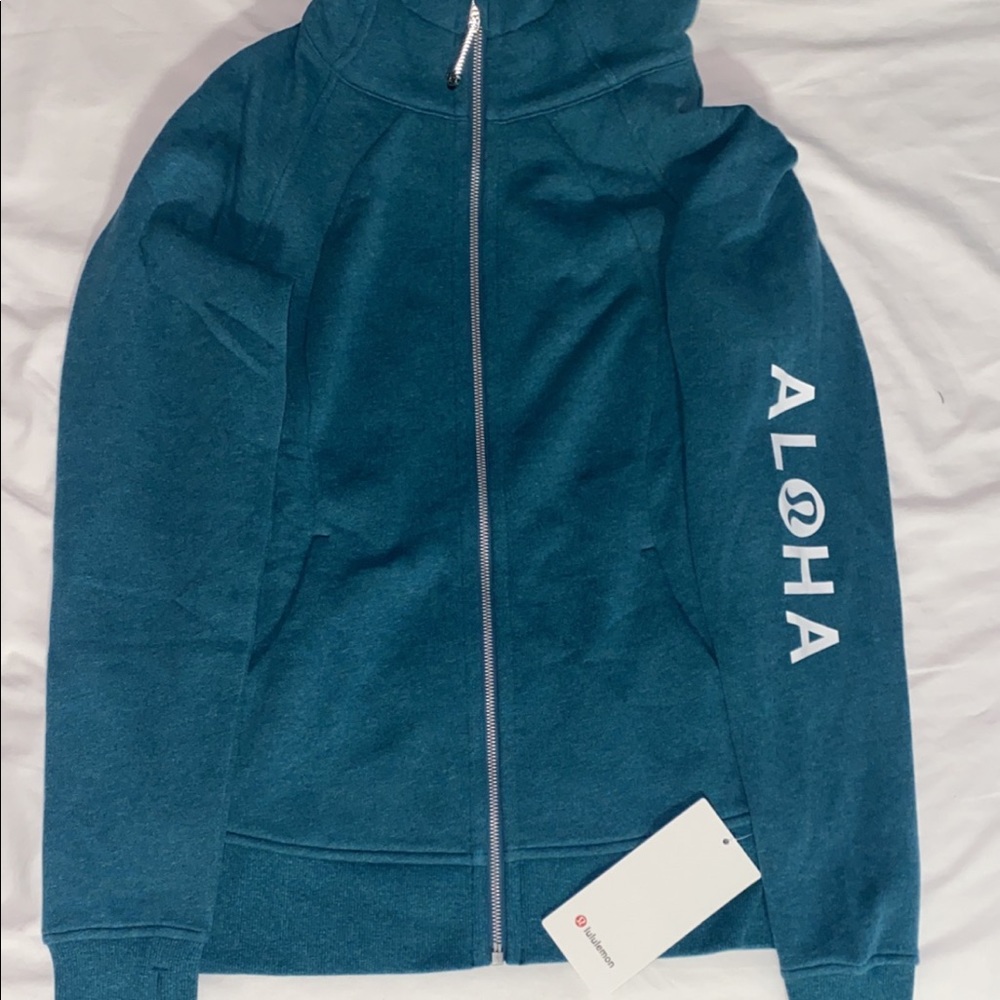 Lululemon Aloha Hawaii Teal Scuba Hoodie